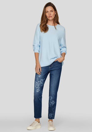 Rabe Seam Detail Sweater, Light Blue