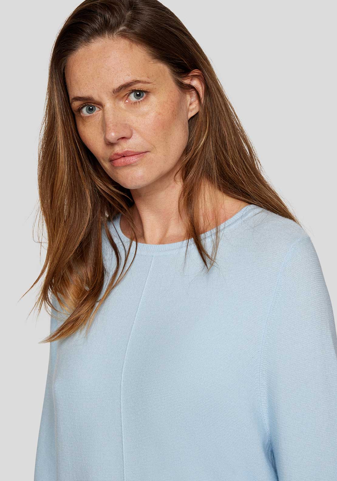 Rabe Seam Detail Sweater, Light Blue