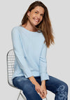 Rabe Seam Detail Sweater, Light Blue