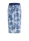 Rabe Sequin Floral Print Skirt, Blue