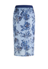 Rabe Sequin Floral Print Skirt, Blue