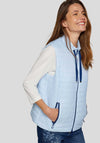Rabe Padded Zipped Gilet, Light Blue