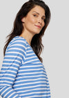 Rabe Striped Print Top, Blue and White