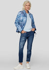Rabe Abstract Print Padded Jacket, Blue