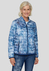 Rabe Abstract Print Padded Jacket, Blue