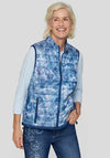 Rabe Abstract Print Padded Gilet, Blue