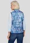 Rabe Abstract Print Padded Gilet, Blue