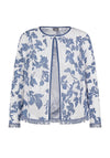 Rabe Knit Floral Cardigan, Blue and White