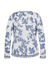 Rabe Knit Floral Cardigan, Blue and White