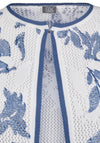 Rabe Knit Floral Cardigan, Blue and White