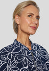 Rabe Textured Floral Zipped Jacket, Navy