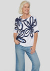 Rabe Floral Print T Shirt, White