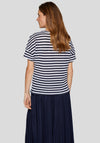 Rabe Striped Embellished Sweater, Navy and White