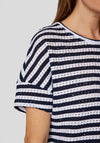 Rabe Striped Embellished Sweater, Navy and White