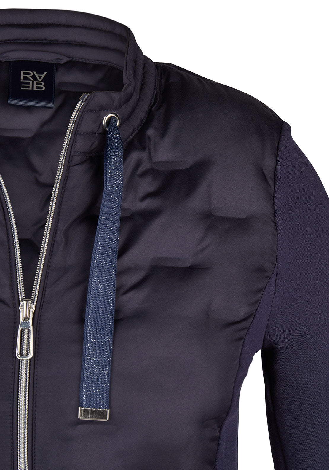 Rabe Light Puffer Detail Jacket, Navy