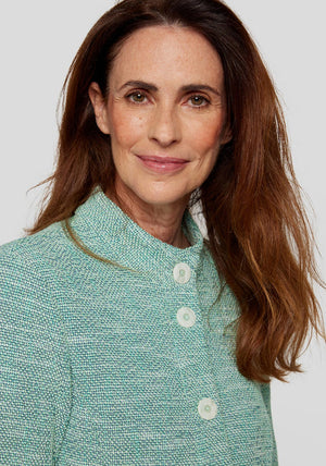 Rabe Textured Buttoned Jacket, Green