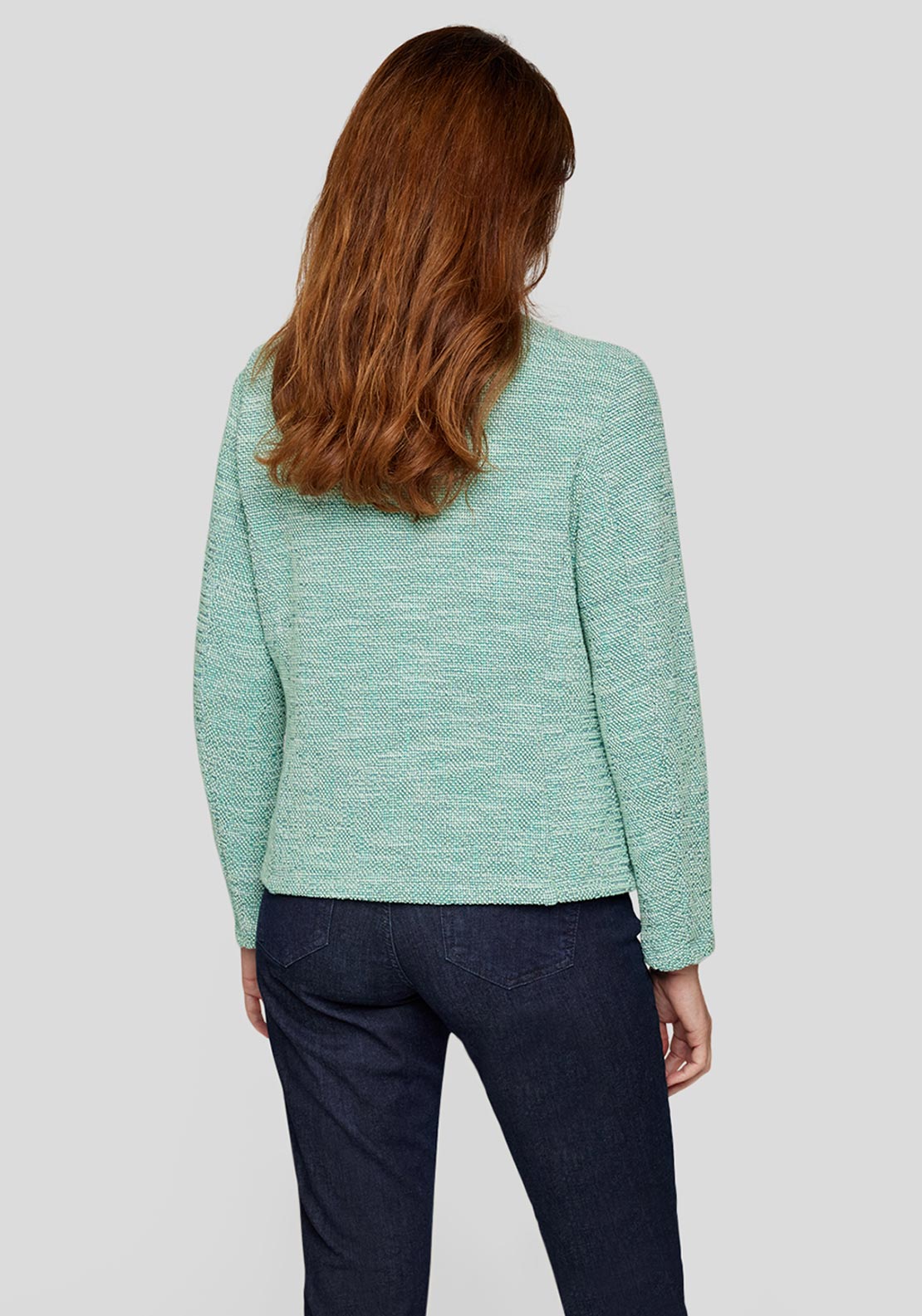 Rabe Textured Buttoned Jacket, Green