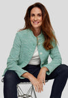 Rabe Textured Buttoned Jacket, Green