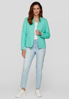 Rabe Wavy Print Zipped Jacket, Turquoise