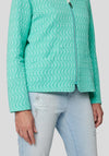 Rabe Wavy Print Zipped Jacket, Turquoise