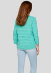 Rabe Textured Round Neck Top, Turquoise