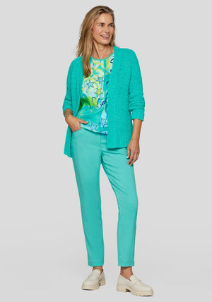 Rabe Open Front Cardigan, Turquoise