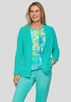 Rabe Open Front Cardigan, Turquoise