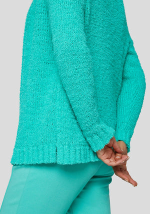 Rabe Open Front Cardigan, Turquoise