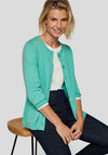 Rabe Soft Knit Cardigan, Turquoise