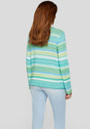 Rabe Striped Textured Knit Jumper, Green Multi