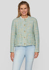 Rabe Boucle Buttoned Jacket, Green Multi