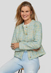 Rabe Boucle Buttoned Jacket, Green Multi