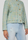 Rabe Boucle Buttoned Jacket, Green Multi