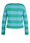 Rabe Striped V Neck Jumper, Green and Blue