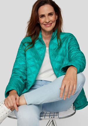 Rabe Quilted Short Jacket, Green