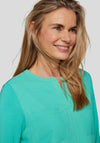 Rabe Embellished Contrast Blouse, Turquoise