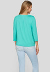 Rabe Embellished Contrast Blouse, Turquoise