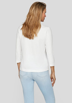 Rabe Metallic Detail T Shirt, White