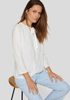 Rabe Tie Detail Long Sleeve Blouse, White