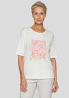 Rabe Embroidered Graphic T Shirt, White