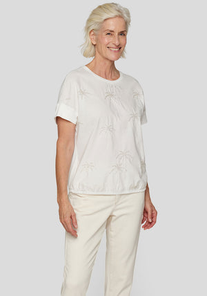 Rabe Palm Tree Embellished T Shirt, White