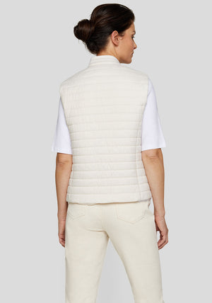 Rabe Padded Zipped Gilet, Cream