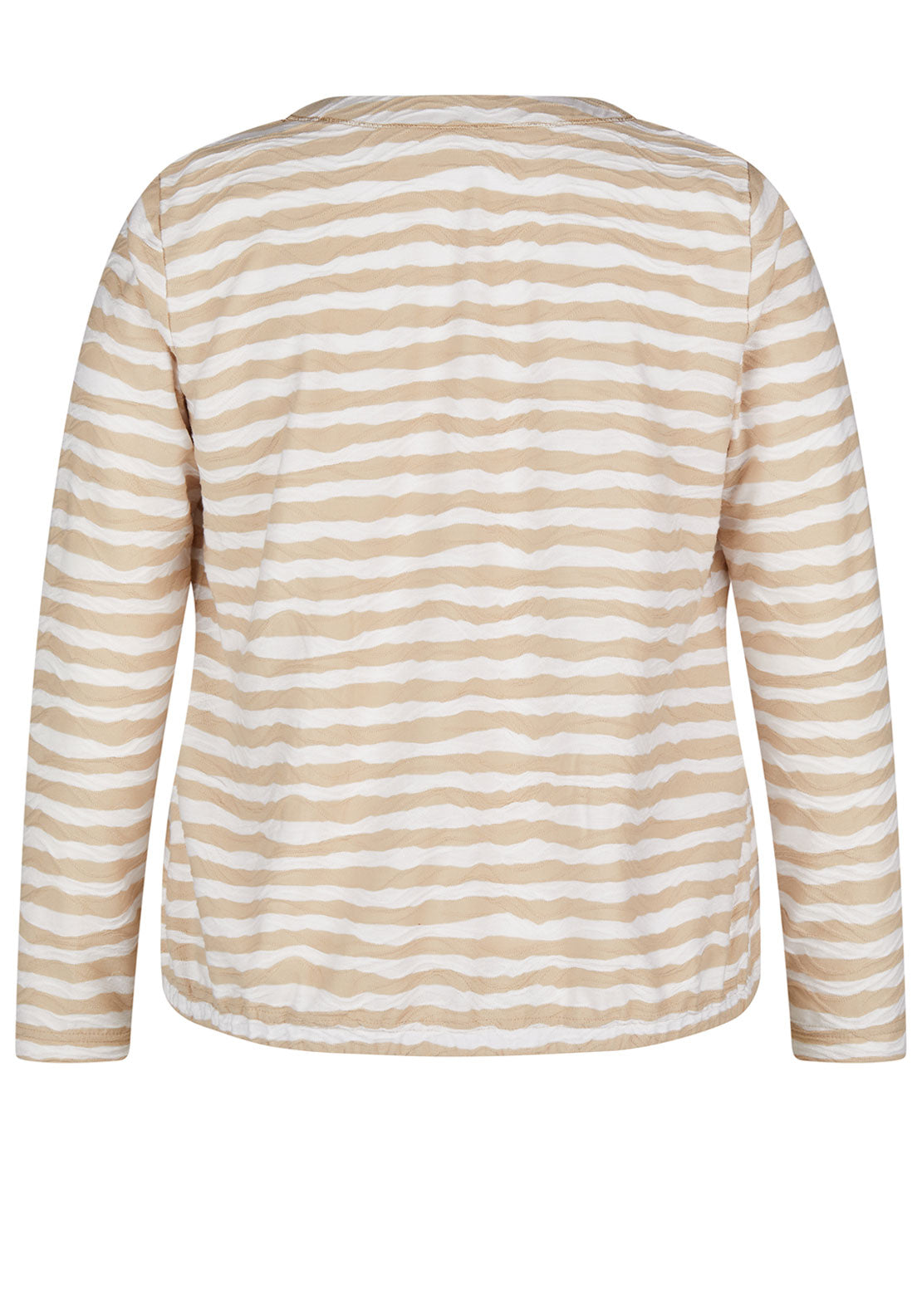 Rabe Striped Jacket and T Shirt Twinset, Beige and White