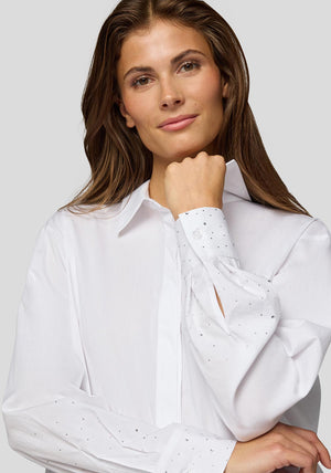 Rabe Embellished Sleeve Shirt, White