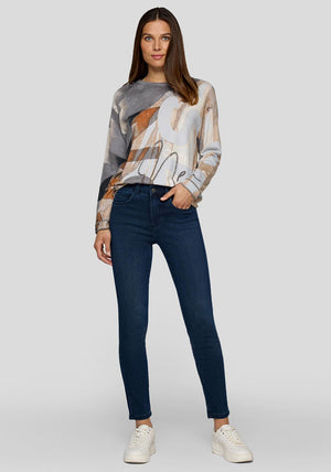 Rabe Abstract Print Sweatshirt, Grey