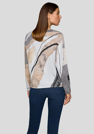 Rabe Abstract Print Sweatshirt, Grey
