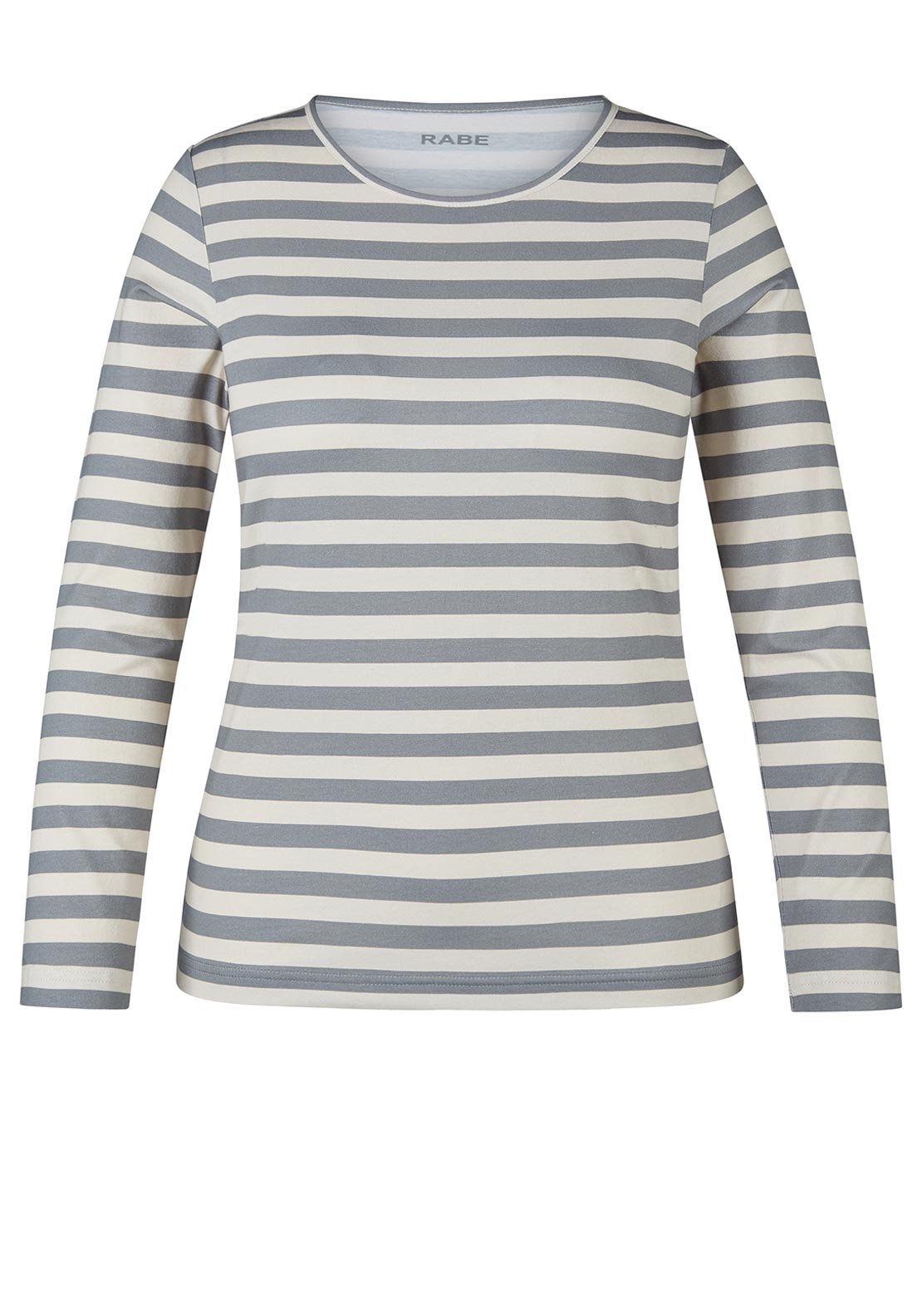 Rabe Striped Print Top, Grey and White