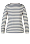 Rabe Striped Print Top, Grey and White