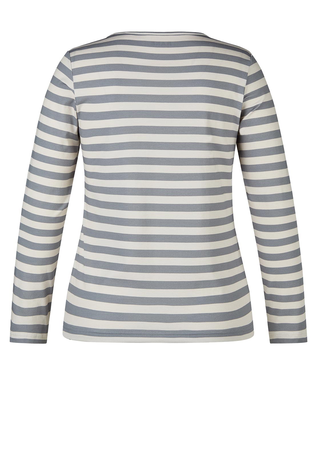 Rabe Striped Print Top, Grey and White