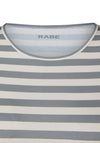 Rabe Striped Print Top, Grey and White